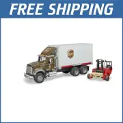 Interactive Mack Granite UPS Logistics Truck Set with Forklift & Light Module