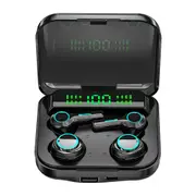 M21 2pairs Bluetooth 5.2 Earphones Tws Wireless Couple Noise Canceling Waterproof Earbuds Black