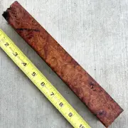 Amboyna Burl Wood Pool Cue Knife Scales Pen Blanks 10 1/4" X 1 1/2” x 1 1/2”