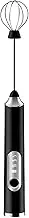 1200mah Rechargeable Electric Foam, Portable Foam, Beverage Mixer with stainl Steel Egg Beater, 3- Adjustable Foam Mixer, Used for Cake/Cappuccino/Coffee/Beverage Black A