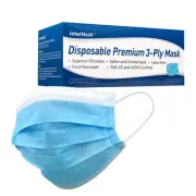 ASTM Level 3 Disposable Blue 3-Ply Face Masks for General Use, Home, Office, ...