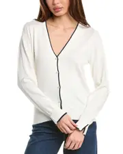 Hannah Rose Pearl Button Trimmed Cashmere-Blend Cardigan