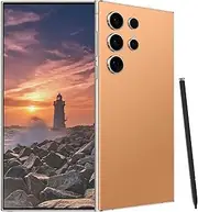 [VIVAHHX] C24 Ultra Unlocked Cell Phones Smartphone Android 13 Phones 8+256GB/6.8" HD Screen/Dual SIM/108MP+48MP Camera/6800 mAh/Built-in Pen (Sunset Oranges)