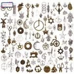 100 PCS/SET SILVER BRONZE PENDANTS DIY JEWELRY NECKLACE BRAC