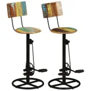 Bar Stools 2 pcs Solid Wood Reclaimed vidaXL