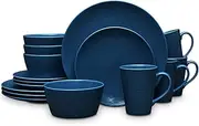 [Noritake] Colorscapes Non Swirl 16-Piece Coupe Set, Service for 4 in Blue