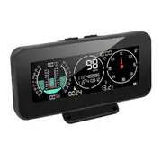 For All Cars M60 Car GPS HUD Speedometer Intelligent Inclinometer Off-Road Speed Display Tilt Pitch Angle Compass black