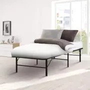 Single Metal Bed Frame, Folding Foldable Mattress Sleeping Base Home Bedroom Out