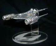 acrylic display stand for the Star Wars Micro Galaxy Squadron Mandalorian N-1