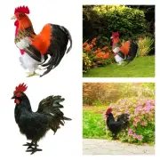 Rooster Simulation Model Micro Landscape Decor Ornament for Yard Patio Farm