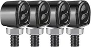 LED Indicator Blinkers Amber Lamp Accessories Motorcycle Turn Signal Light Indicators 12V 8mm Lamp For Ho&nd&a Cafe Racer(4 Pcs-Black-2 LED)