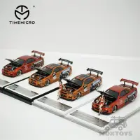 在飛比找蝦皮購物優惠-Time Micro 1:64 Gtr R34 紅/金橙色壓