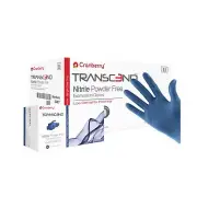 Cranberry Transcend Matte Blue Nitrile Exam Gloves, Case of 3000, Medium, Fen...