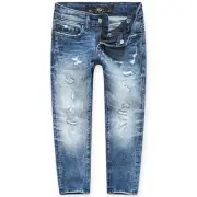 Jordan Craig Kids Desperado Denim Small Rip Jeans (Deep Blue)