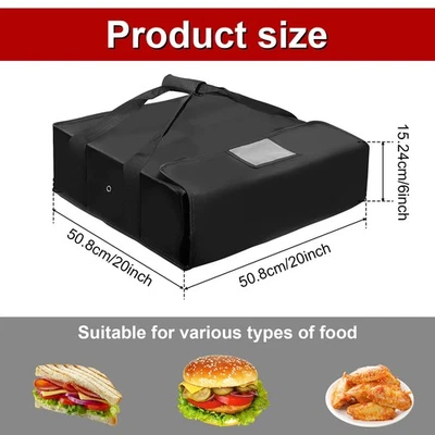 Large Pizza Food Delivery Bag with Hand Straps Waterproof Pizza Carrier guGHW