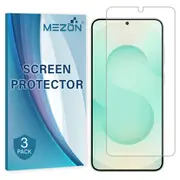 [3 Pack] Samsung Galaxy S25+ (6.7") Premium Clear Edge-to-Edge Full Coverage Hydrogel Fingerprint Unlock Screen Protector Film by MEZON (Galaxy S25+, Hydrogel)