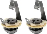 SING F LTD 2Pcs Guitar Input Jack 6.5mm Jack Mono Panel Mount Receptacle 1/4 Inch Female Guitar Input Jack for Guitar Bass Speakers M9x0.75 Black