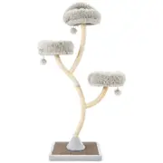 Costway 1.78M Cat Tree Climbing Tower Sisal Scratching Post Grey