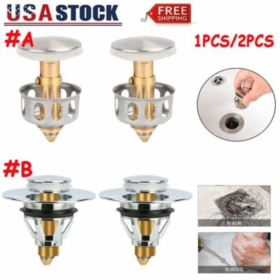 Push Type Pop Up Drain Filter Bounce Core Wash Sink Basin Drain Filter Universal
