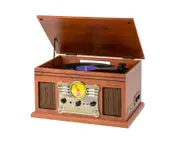 Lenoxx Vinyl, Turntable, Wireless Streaming CD Player in 1 Retro Music Centre