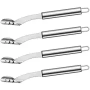 4 Pcs Jalapeno Corer Tool Pepper Serrated Edge Chili Convenient Storage