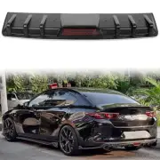 For Mazda 3 Speed 3 Lower Rear Bumper Lip Diffuser Shark Fins Splitter Spoiler