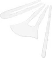 STOBOK 3pcs Hairpin Silicone Mold Bookmark Making Mold Wax Sticks Hair Clips Women Accessory Molds Claw Clips for Thick Hair Barrette Hair Clip Hair Clips for Fine Hair White