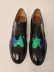 Paul Smith Shoes Women's Jodie Sequined Leather Brogues - Nero...