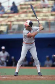 BASEBALL Fred Lynn Of The Baltimore Orioles Bats 1988 OLD PHOTO