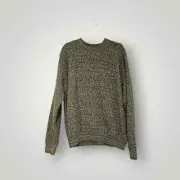 BILL Blass Sweater Mens Extra Large XL Knit Hand Made Frame Crewneck Long Sleeve