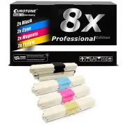 8x Eurotone Pro Toner for OKI MC-562-DNW C-310-DN C-511-DN C-510-DN