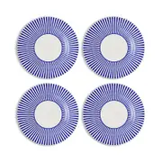 Spode Blue Italian Steccato Salad Plates, Set of 4