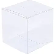 10 Pack of 9cm Sqaured Cube Gift Box - Product Showcase Clear Plastic Shop Display Storage Packaging Box