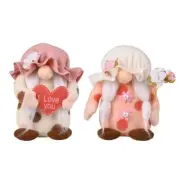 Mother s Day Gnome Ornament Holding Flowers Love Heart Decor
