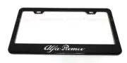 1PCxAlfa Romeo BLACK Metal License Plate Frame Tag Holder with Caps