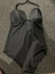 BODY by NANCY GANZ Size 16D/DD BNWT black one piece bathers, swimwear swimsuit