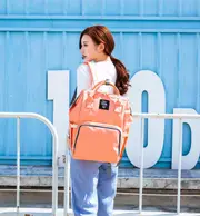 Multi-Function Baby Bag Diaper Bag Maternity Bag Mommy Bag Nappy Bag Stroller Bag Travel Backpack,Coral