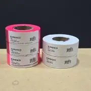 Lot of 5 Presco PresGlo Texas Roll Flagging Tape 3 Mils 1-3/16" Various Red Whit