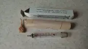 New Vintage Collectible Reusable USSR 1.5 ml Glass Syringe Original Box