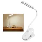 Clip-on Table Lamp 360° Flexible Gooseneck Reading Lamp Portable Touch Work Lamp