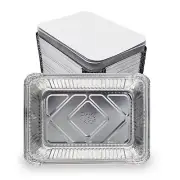 Fig & Leaf (480 Pack) Premium 2-LB Takeout Pans with LIDS - 8.6" x 6.1" x 2"