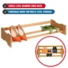 BAMBOO STACKABLE SHOE RACK ORGANISER SHOES SHELF WOODEN STAND BENCH SINGLE
