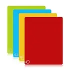 4 Pcs Flexible Plastic Cutting Boards Non-Slip Cutting Mat for Meat Vegetables