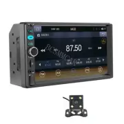 Double 2 Din FM Radio Touch Screen BT USB For Carplay Android Auto W/Cam