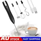 Electric Milk Frother Handheld Whisk Mixer Stirrer Coffee Egg USB Rechargeable
