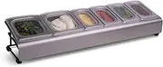 [Ooni] Pizza Topping Station - Ingredient Containers Stainless Steel – Container for Catering & Kitchen – 2 x 1.6 L and 4 x 0.8 L Ingredient Containers Pizza with Custom-fit Lids