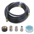 Heavy Duty Drain Cleaner Kit with 15M Sewer Jetter Hose and Rotating Nozzle