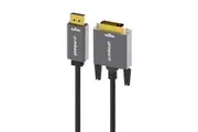 mbeat Tough Link 1.8m Displayport Male To DVI-D Male Adapter Cable - Grey Black