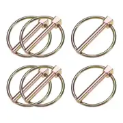 6Pcs Linch Pin with Ring, 6mmx45mm Carbon Steel Lynch Pin Trailer Pins Zinc