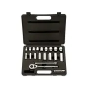 Stanley 20 Piece Standard And Deep Socket Set, 3/8 Inches Drive, 12 Point